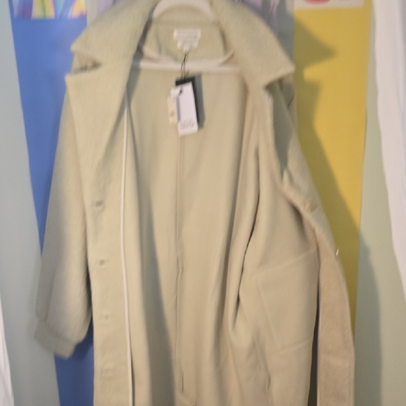 Native Youth Free People Light mint green Trench Coat - Picture 5 of 11